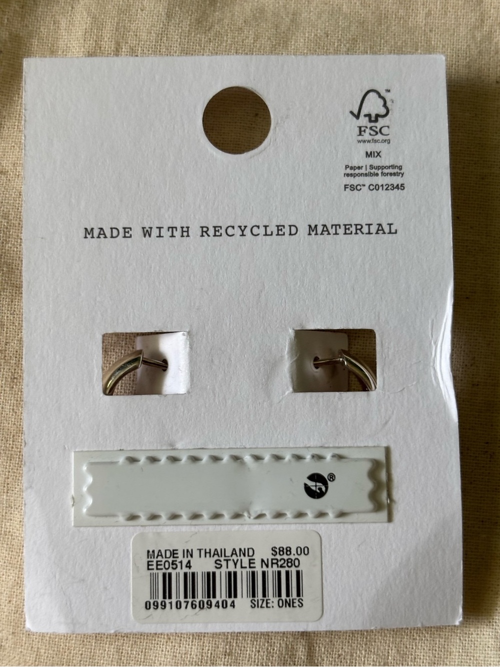 Madewell Demi fine Sterling Silver huggie Earrings - Picture 2 of 3